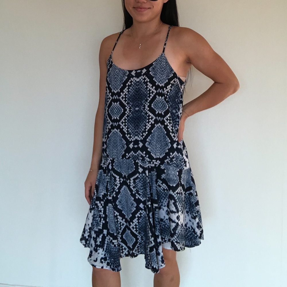 Blue print sundress
